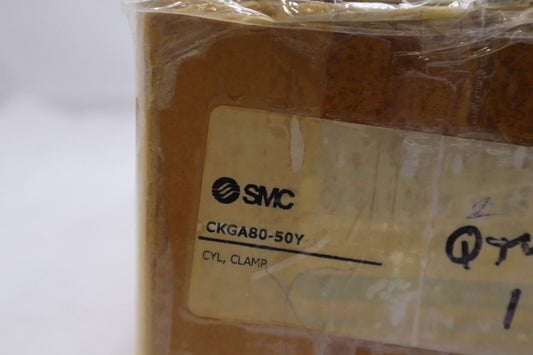 (NEW) SMC CKGA80-50Y-K59L 145psi  Pneumatic Clamp Cylinder STOCK K-2469